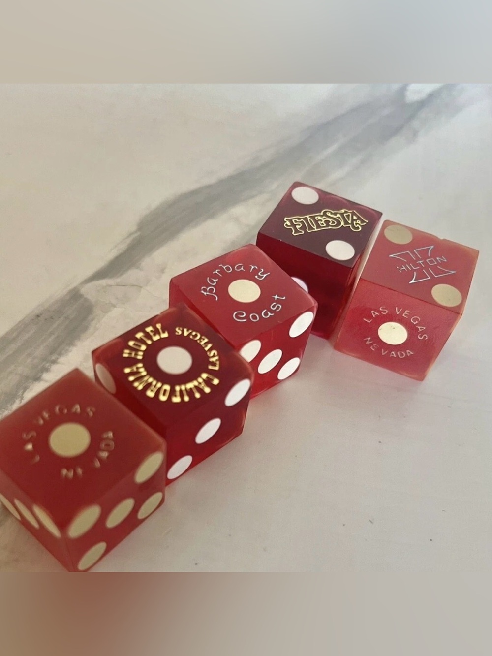 5 VINTAGE Las Vegas And Nevada Casino Dice Mixed Lot Rare Red Hotels 1970s hotel